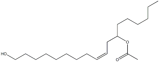 [Z,(+)]-9-Octadecene-1,12-diol 12-acetate 结构式