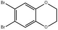 6,7-ジブロモベンゾ(1,4)ジオキサン 化学構造式