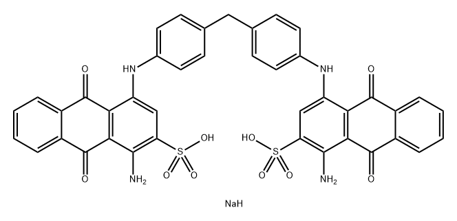 disodium 4,4'-[methylenebis(4,1-phenyleneimino)]bis[1-amino-9,10-dihydro-9,10-dioxoanthracene-2-sulphonate] Structure