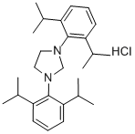 1,3-ビス(2,6-ジイソプロピルフェニル)イミダゾリニウムクロリド 化学構造式
