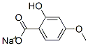 2-ヒドロキシ-4-メトキシ安息香酸ナトリウム 化学構造式