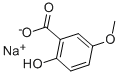 2-ヒドロキシ-5-メトキシ安息香酸ナトリウム 化学構造式