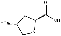 (2R)-4β-ヒドロキシピロリジン-2β-カルボン酸 化学構造式