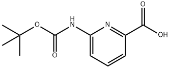 6-叔丁氧羰基氨基吡啶-2-羧酸,258497-21-1,结构式