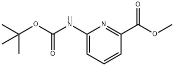 6-[[(1,1-DIMETHYLETHOXY)CARBONYL]AMINO]-2PYRIDINECARBOXYLIC ACID METHYL ESTER Struktur