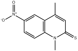2(1H)-Quinolinethione,  1,4-dimethyl-6-nitro- Struktur