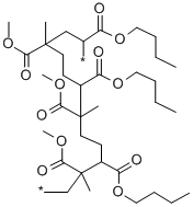 2-甲基丙烯酸甲酯与丙烯酸丁酯的共聚物,25852-37-3,结构式