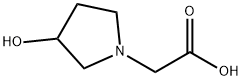 1-Pyrrolidineacetic acid, 3-hydroxy- (9CI) 化学構造式
