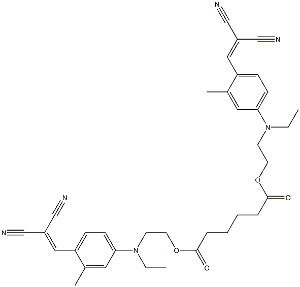 bis[2-[[4-(2,2-dicyanovinyl)-3-methylphenyl]ethylamino]ethyl] adipate Structure
