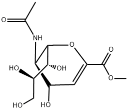 N-ACETYL-2,3-DEHYDRO-2-DEOXYNEURAMINIC ACID, METHYL ESTER Struktur