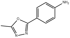 4-(5-メチル-1,3,4-オキサジアゾール-2-イル)アニリン 化学構造式