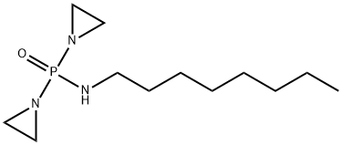Bis(1-aziridinyl)(octylamino)phosphine oxide 结构式