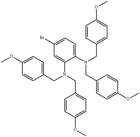 1,2-Benzenediamine, 4-bromo-N,N,N,N-tetrakis(4-methoxyphenyl)methyl- Struktur