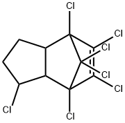 1,4,5,6,7,8,8-ヘプタクロロ-2,3,3a,4,7,7a-ヘキサヒドロ-4,7-メタノ-1H-インデン 化学構造式