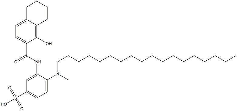 4-(methyloctadecylamino)-3-[(5,6,7,8-tetrahydro-1-hydroxy-2-naphthyl)carbamoyl]benzenesulphonic acid 结构式