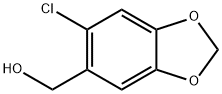 6-氯-3,4-亚甲基二氧苄乙醇,2591-25-5,结构式