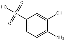 4-アミノ-3-ヒドロキシベンゼンスルホン酸 化学構造式