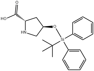 trans-4-(tert-Butyldiphenylsilyloxy)-L-proline Struktur