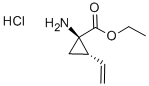 Cyclopropanecarboxylic acid, 1-amino-2-ethenyl-, ethyl ester, hydrochloride (1:1),(1R,2S)-rel- 化学構造式