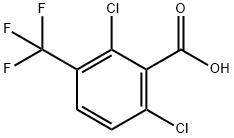 2,6-ジクロロ-3-(トリフルオロメチル)安息香酸 化学構造式