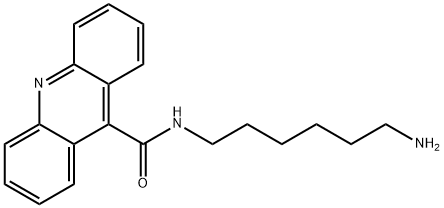 N-(6-アミノヘキシル)-9-アクリジンカルボアミド 化学構造式