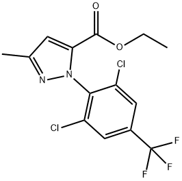 1-[2,6-DICHLORO-4-(FLUOROMETHYL)PHENYL]-3-METHYL-1H-PYRAZOLE-5-CARBOXYLIC ACID ETHYL ESTER 结构式