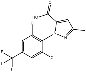 1-[2,6-DICHLORO-4-(FLUOROMETHYL)PHENYL]-3-METHYL-1H-PYRAZOLE-5-CARBOXYLIC ACID 结构式