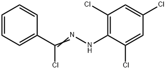 N-(2,4,6-トリクロロフェニル)ベンゼンカルボヒドラゾン酸クロリド 化学構造式