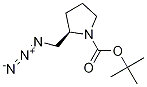 tert-Butyl (R)-2-(azidomethyl)-1-pyrrolidinecarboxylate 化学構造式
