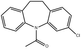 3-氯-5-乙酰基-10,11-二氢-5H-二苯并[b,f]氮杂卓,25961-11-9,结构式