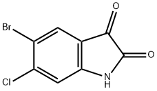 5-Bromo-6-chloro-1H-indole-2,3-dione, 259667-43-1, 结构式