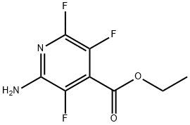 2-アミノ-3,5,6-トリフルオロピリジン-4-カルボン酸エチル 化学構造式