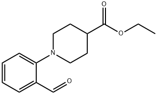 1-(2-FORMYLPHENYL)PIPERIDINE-4-CARBOXYLIC ACID ETHYL ESTER Structure