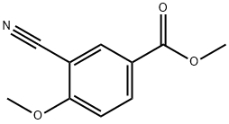 3-氰-4-甲氧基苯甲酸甲酯 结构式
