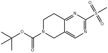 TERT-BUTYL 7,8-DIHYDRO-2-(METHYLSULFONYL)PYRIDO[4,3-D]PYRIMIDINE-6(5H)-CARBOXYLATE 化学構造式