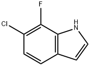 1H-Indole, 6-chloro-7-fluoro- 化学構造式