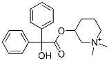 3-[[(ヒドロキシ)ジフェニルアセチル]オキシ]-1,1-ジメチルピペリジニウム 化学構造式