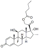 9-fluoro-11beta,17,21-trihydroxy-16alpha-methylpregna-1,4-diene-3,20-dione 21-valerate  Structure