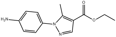 1-(4-アミノフェニル)-5-メチル-1H-ピラゾール-4-カルボン酸エチル 化学構造式