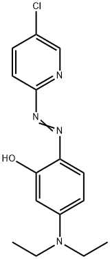 2-(5-クロロ-2-ピリジルアゾ)-5-(ジエチルアミノ)フェノール 化学構造式