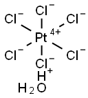 ヘキサクロロ白金(IV)酸水和物 化学構造式