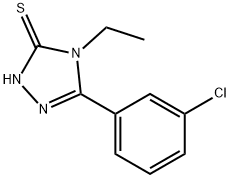5-(3-クロロフェニル)-4-エチル-4H-1,2,4-トリアゾール-3-チオール 化学構造式