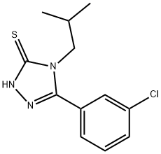 5-(3-氯苯基)-4-异丁基-4H-1,2,4-三唑-3-硫醇, 26028-64-8, 结构式