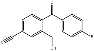 4-(4-氟苯甲酰基)-3-羟甲基 苯甲氰, 260371-16-2, 结构式