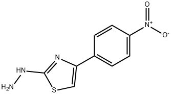 2-ヒドラジノ-4-(p-ニトロフェニル)チアゾール 化学構造式