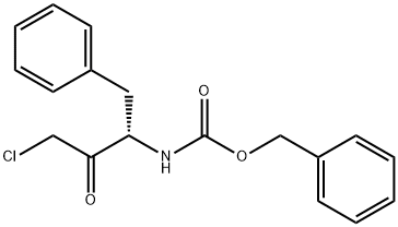 (3S)-1-クロロ-3-(ベンジルオキシカルボニルアミノ)-4-フェニル-2-ブタノン 化学構造式