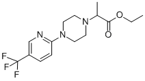 ETHYL 2-[4-[5-(TRIFLUOROMETHYL)PYRIDIN-2-YL]PIPERAZINO]PROPANOATE 化学構造式