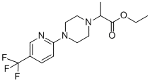 ETHYL 2-[4-[5-(TRIFLUOROMETHYL)PYRIDIN-2-YL]PIPERAZINO]PROPANOATE Structure