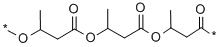 ポリ(3-ヒドロキシ酪酸) 化学構造式