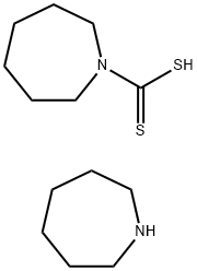 ヘキサメチレンアンモニウムヘキサメチレンジチオカルバマート 化学構造式